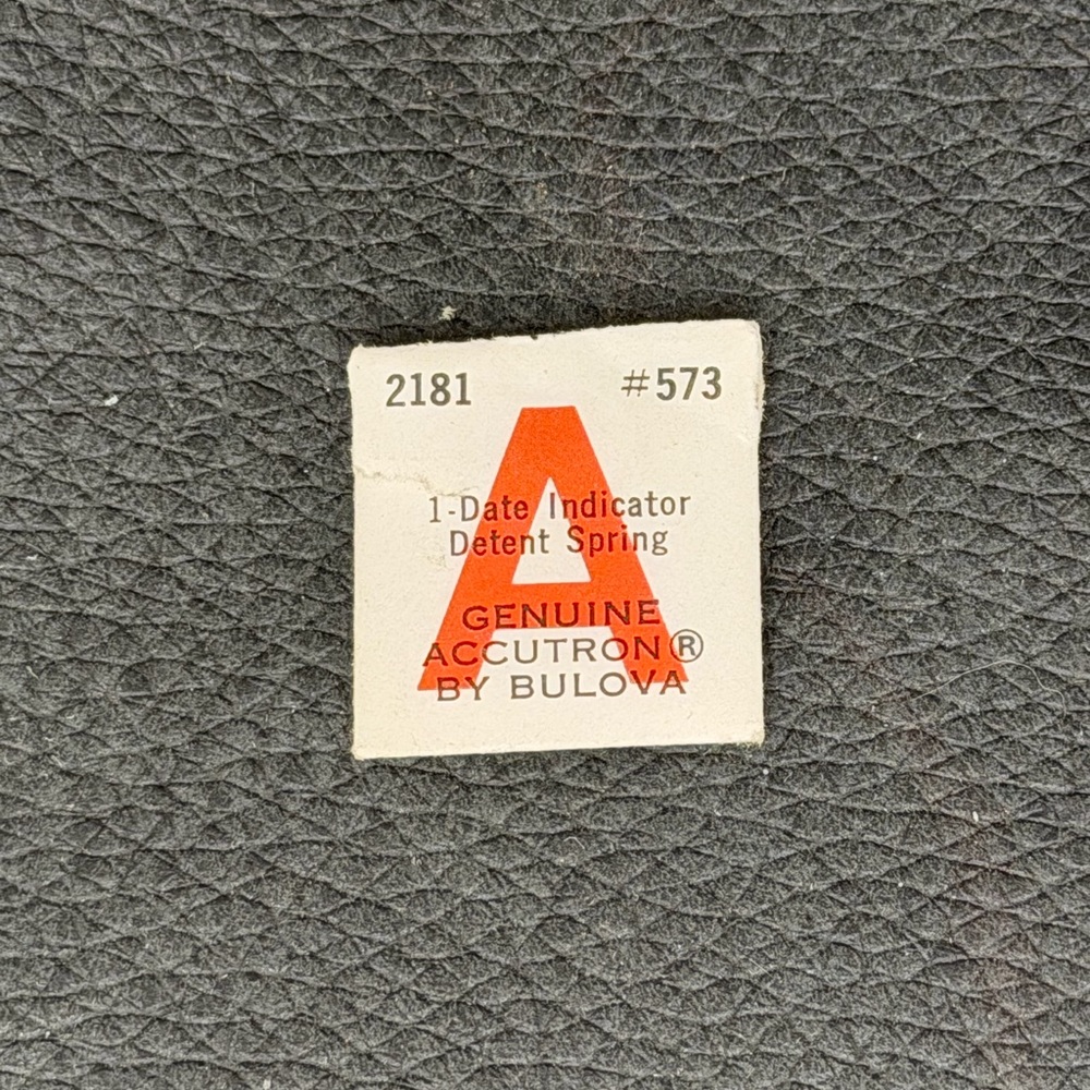 NOS Genuine Accutron by Bulova Watch Part A 2181 #573.  Date Indic Det Spring.